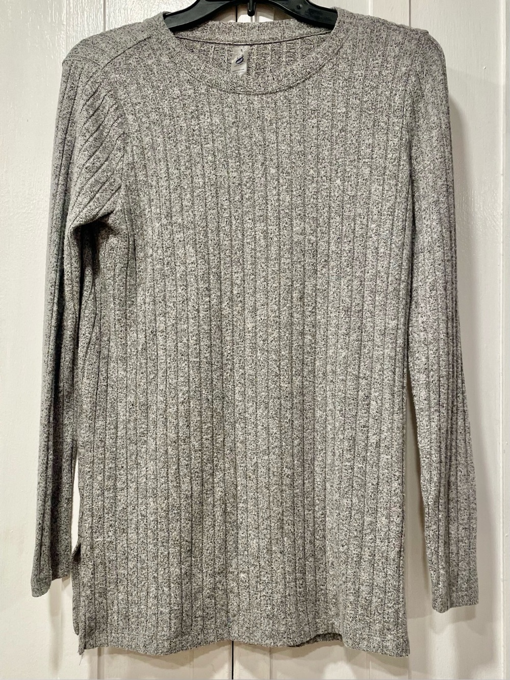 Lou & Grey Gray Ribbed Knit Cozy Long Sleeve Sweater Size S - Runs Larger